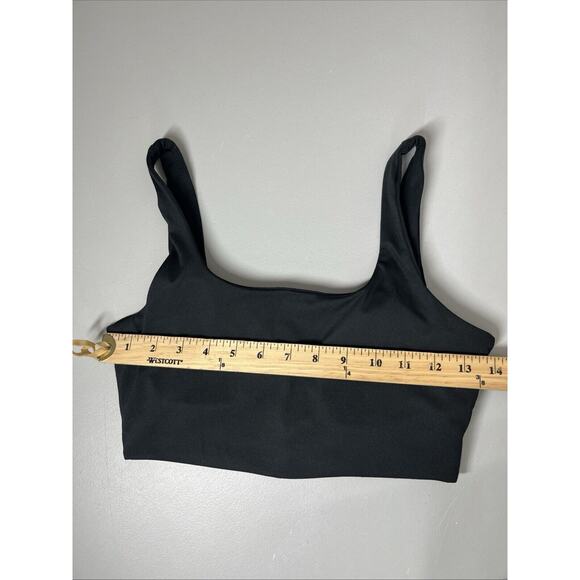 Madewell MWL Flex Sports Bra Womens Small Black Square Neck Padded - Picture 3 of 5